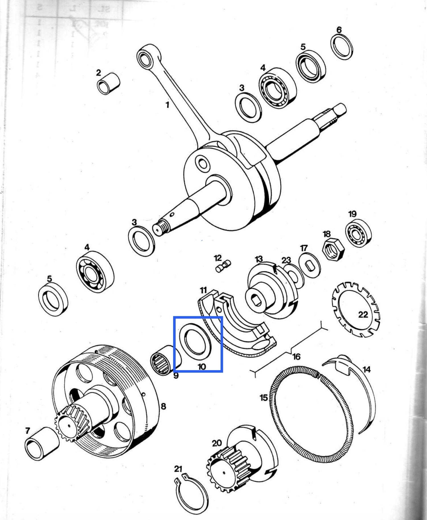 Washer clutch for Tomos A3 (209073) 0,30MM