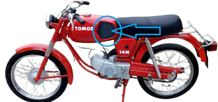 Side fuel tank rubber for Tomos T14,T15 1pair (207913)