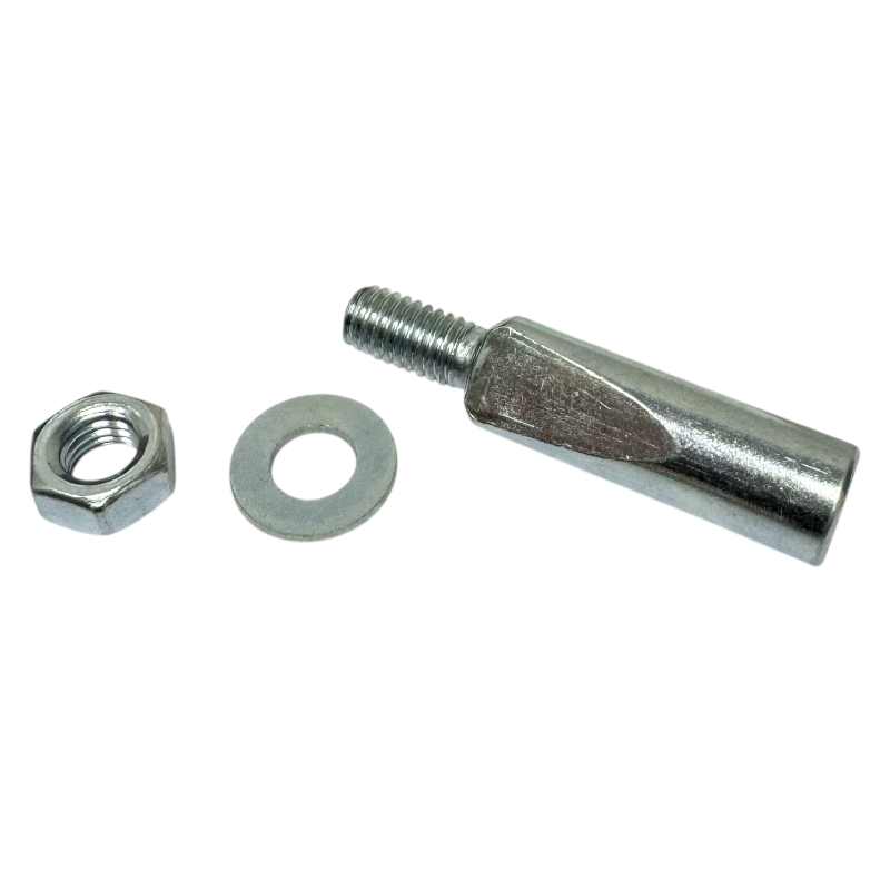 Pin 9.5 mm footpeg with nut and washer 43 mm