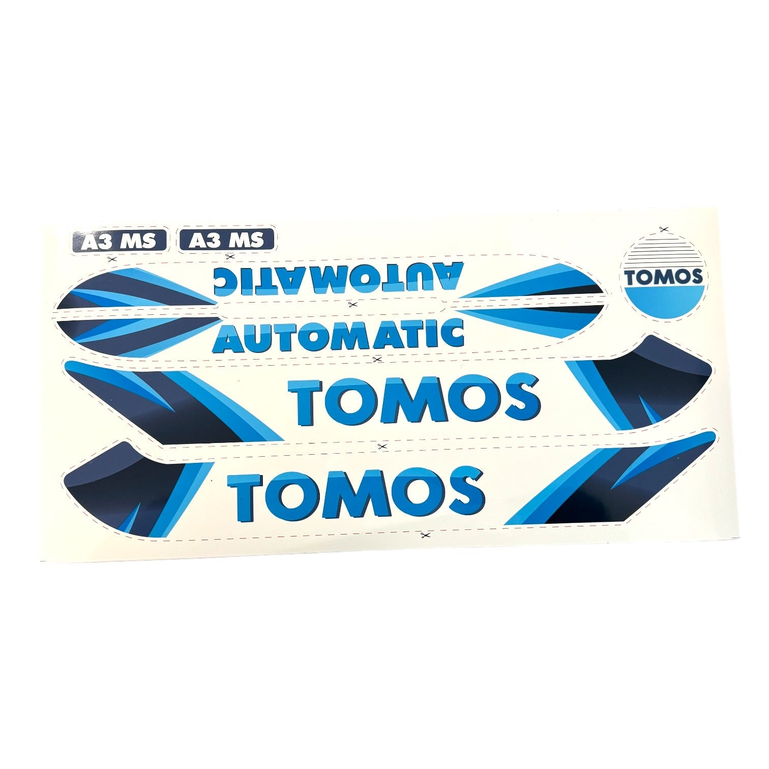 Set stickers for Tomos A3 blue