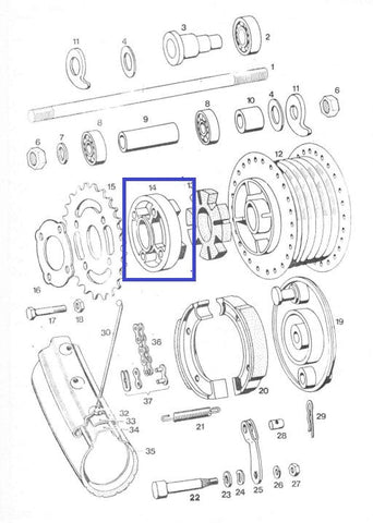 Sprocket bracket black for Tomos APN (221211)