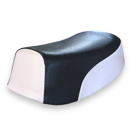 Seat White with black lettering for Tomos | A3, A35, Apn6