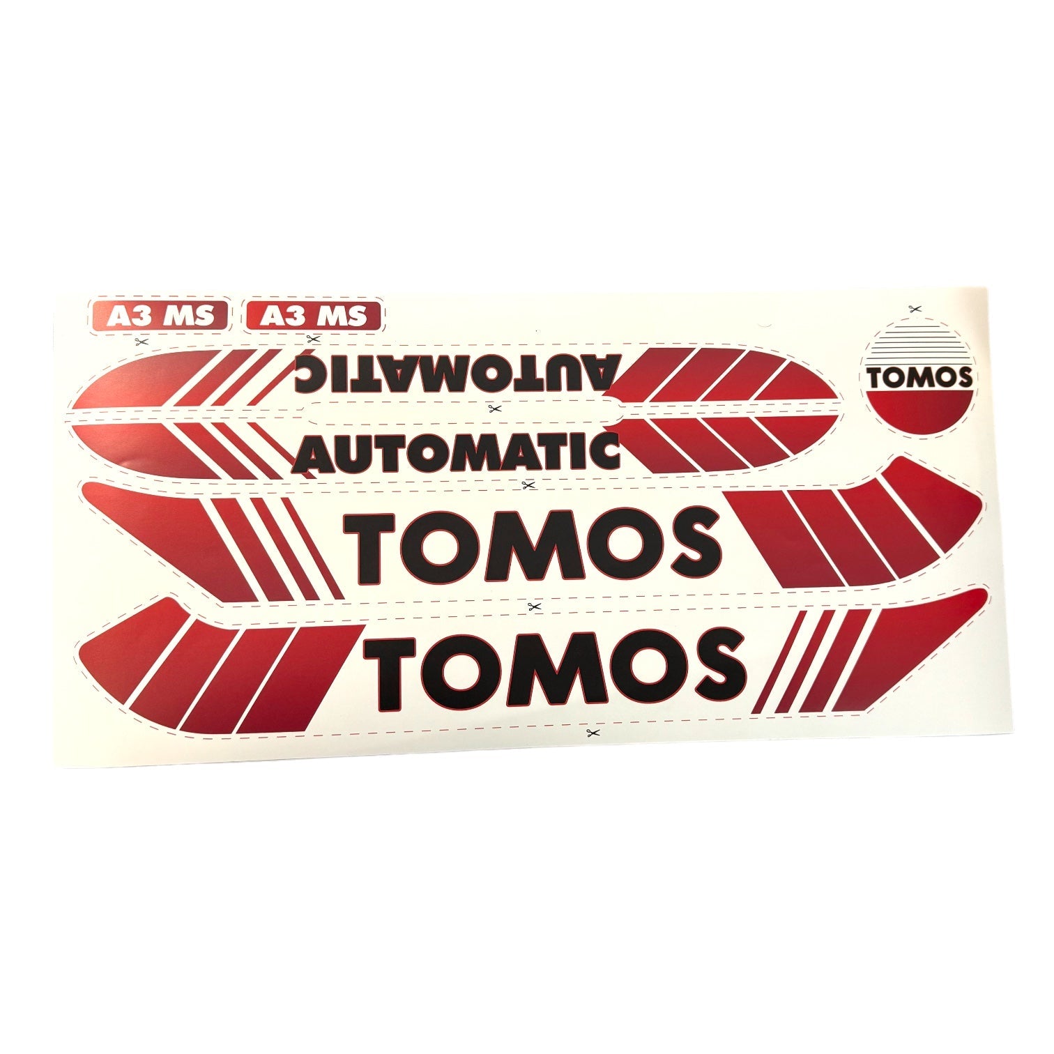 Set stickers for Tomos A3 red