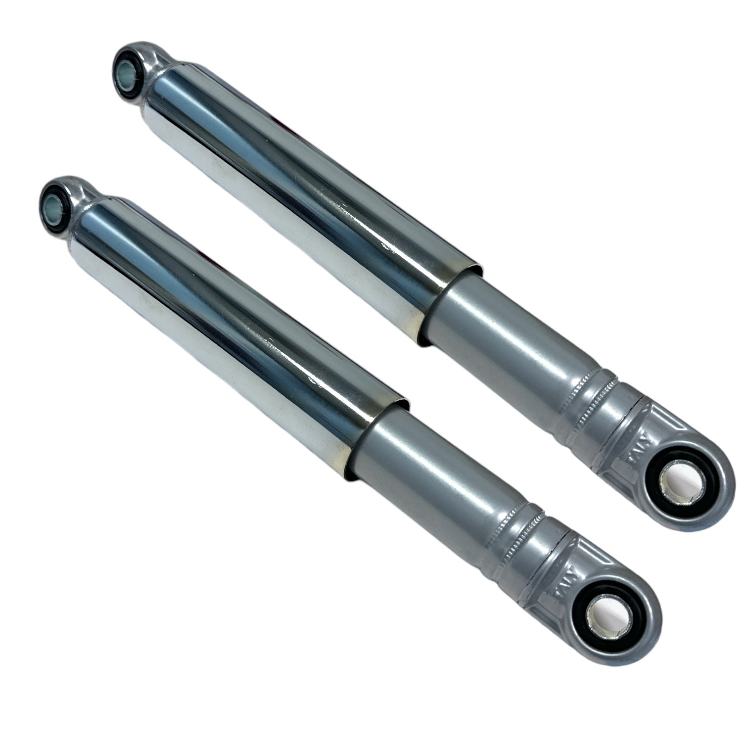 Shock Absorber for Tomos - 260 mm (PAIR) Chrome/Silver
