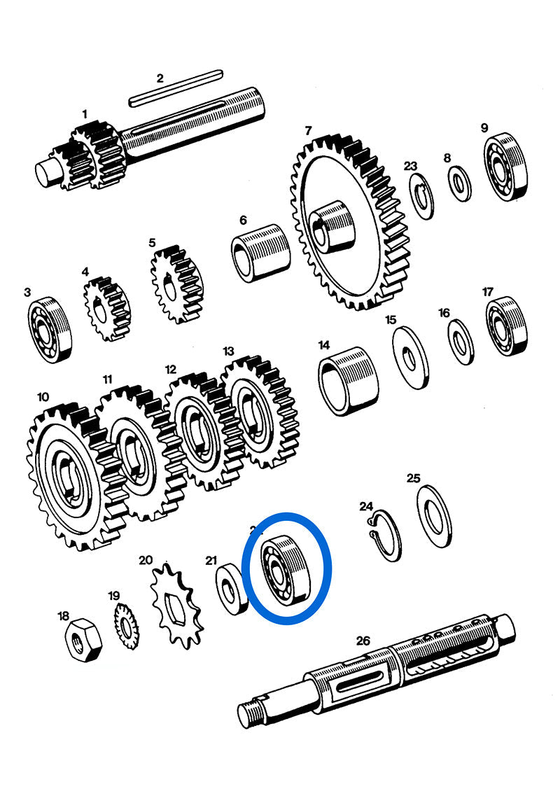 Bearing 20x42x12 6004 ZZ FAG