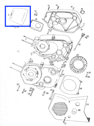 Cooling cap metal for Tomos APN4, Tomos APN6, Tomos 14TL (207754)