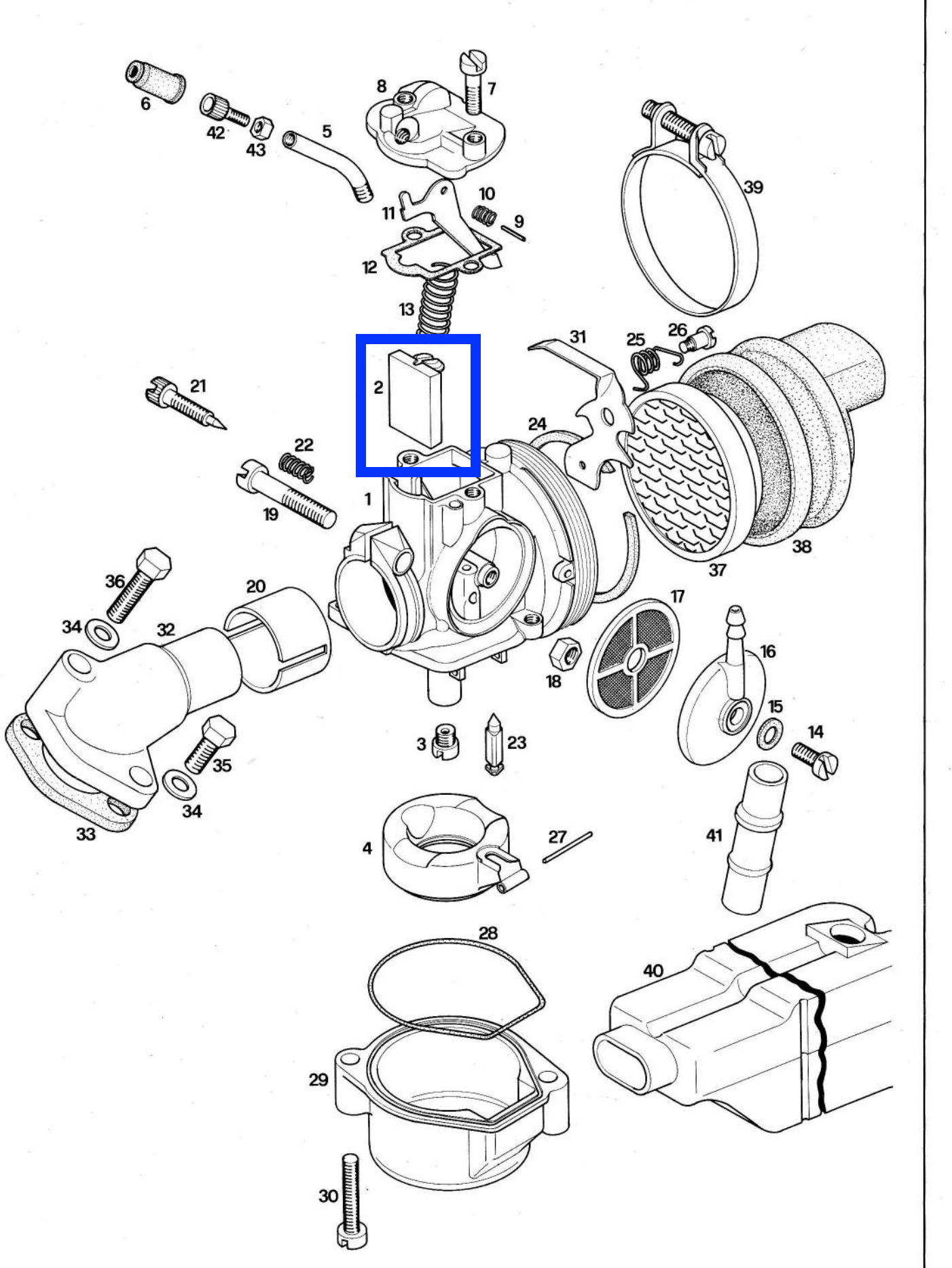 Carburetor slider Dellorto (219580)