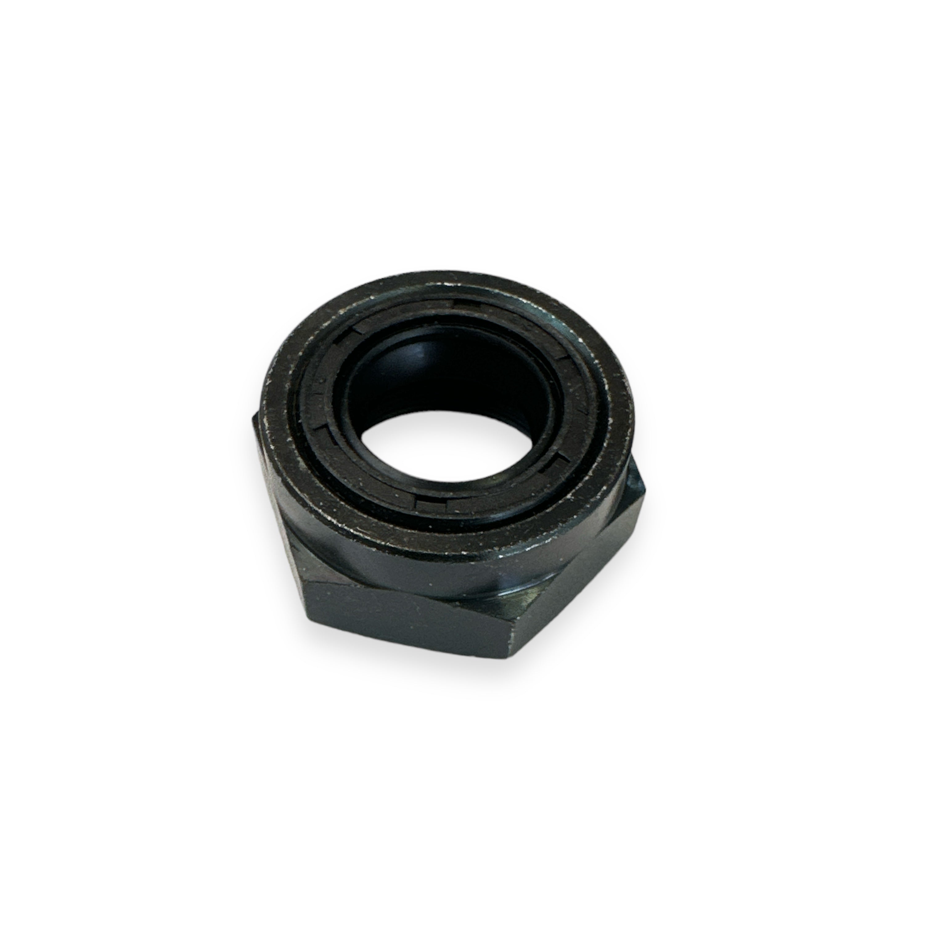 Front sprocket nut with oil seal