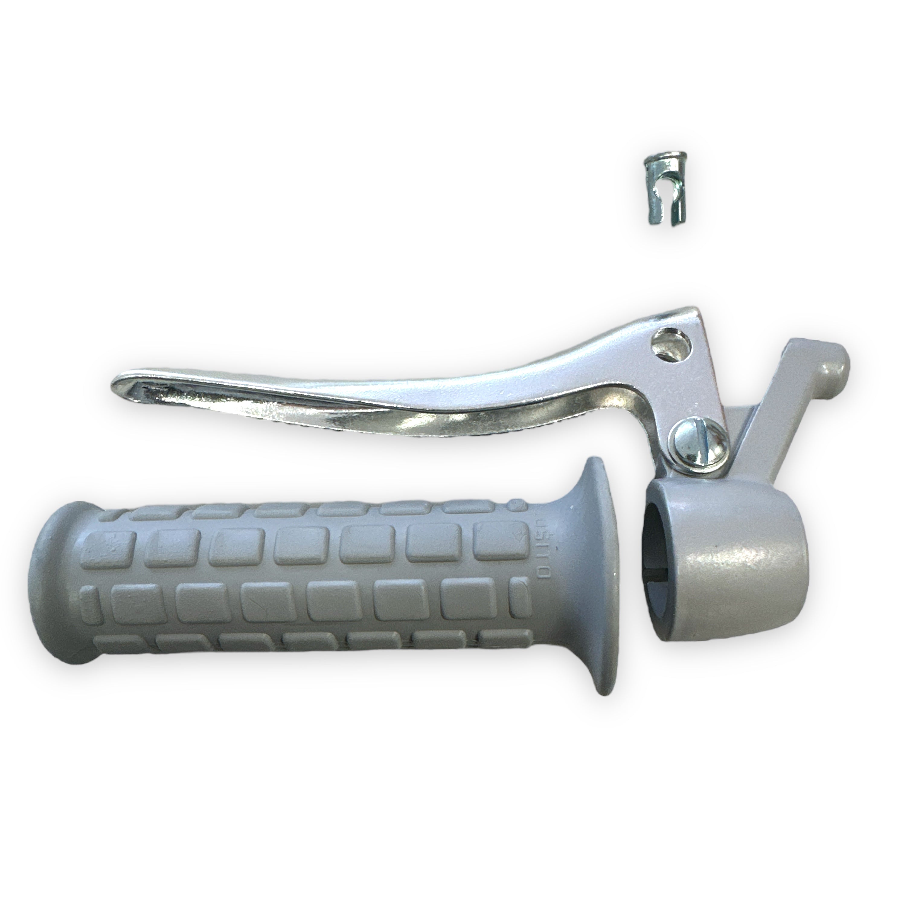 Throttle and brake grip in set gray color