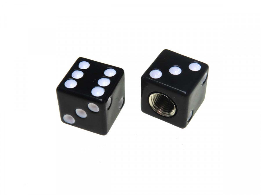 Valve caps cube black