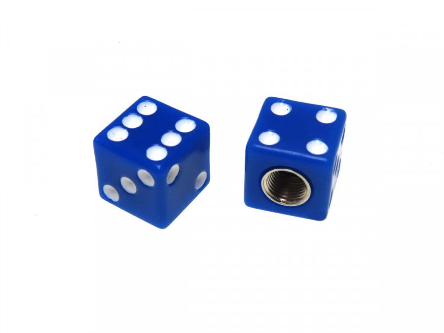 Valve caps cube blue
