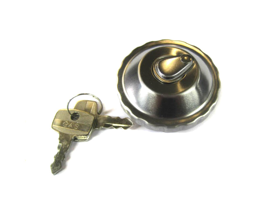 Fuel tank cover 30mm with lock chrome