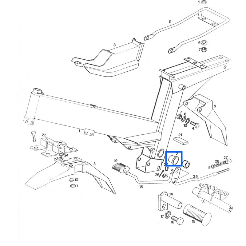 Rear fork bushing thick 24x32x25mm (1PCS), APN