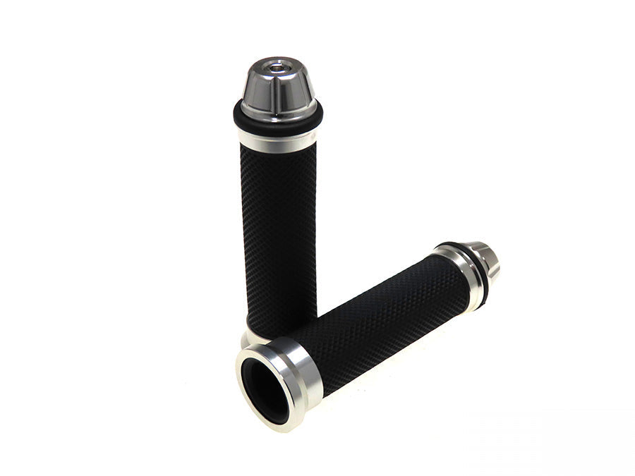 Set grips black / aluminum with grip dampers 24mm / 22mm