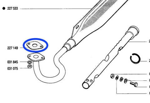 Gasket for exhaust black | APN4, APN6, A3, A35 (203862)