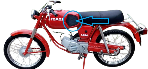 Side fuel tank rubber for Tomos T14,T15 1pair (207913)